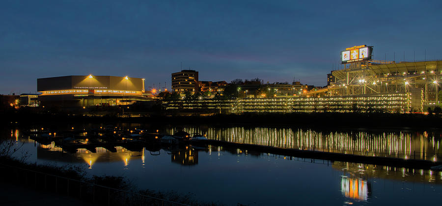 Home of the Tennessee Volunteers, Panoramic Night View Photograph by Marcy Wielfaert