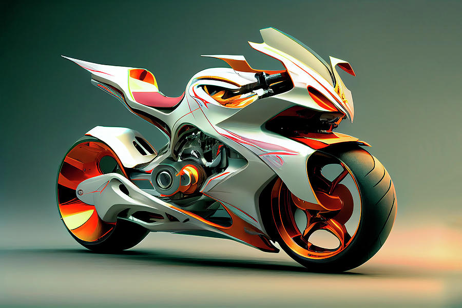 Honda Motorcycle Future Concept Art Digital Art by Tim Hill - Fine Art ...