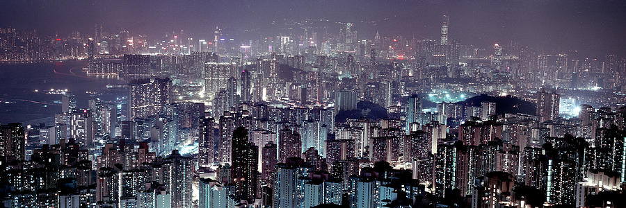 Hong Kong Skyline at night #1 Photograph by Sonny Ryse