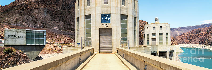 Hoover Dam Intake Towers Panorama Photo #1 Photograph by Paul Velgos