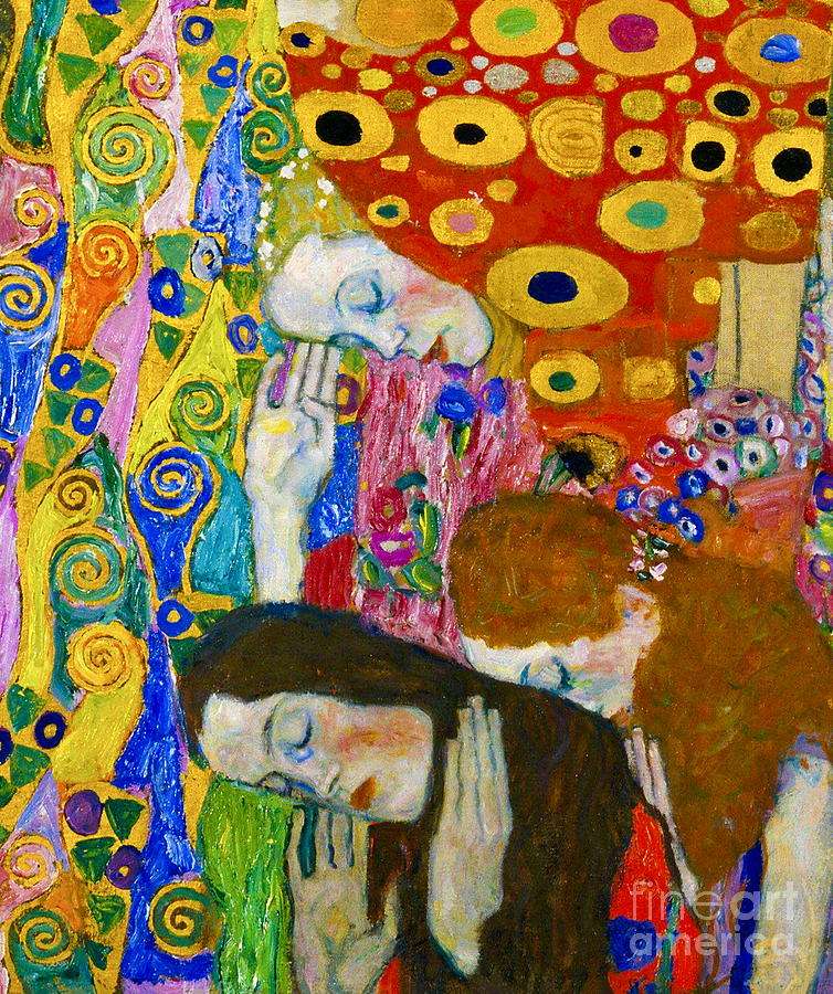 Gustav Klimt Painting - Hope II detail  #1 by Gustav Klimt