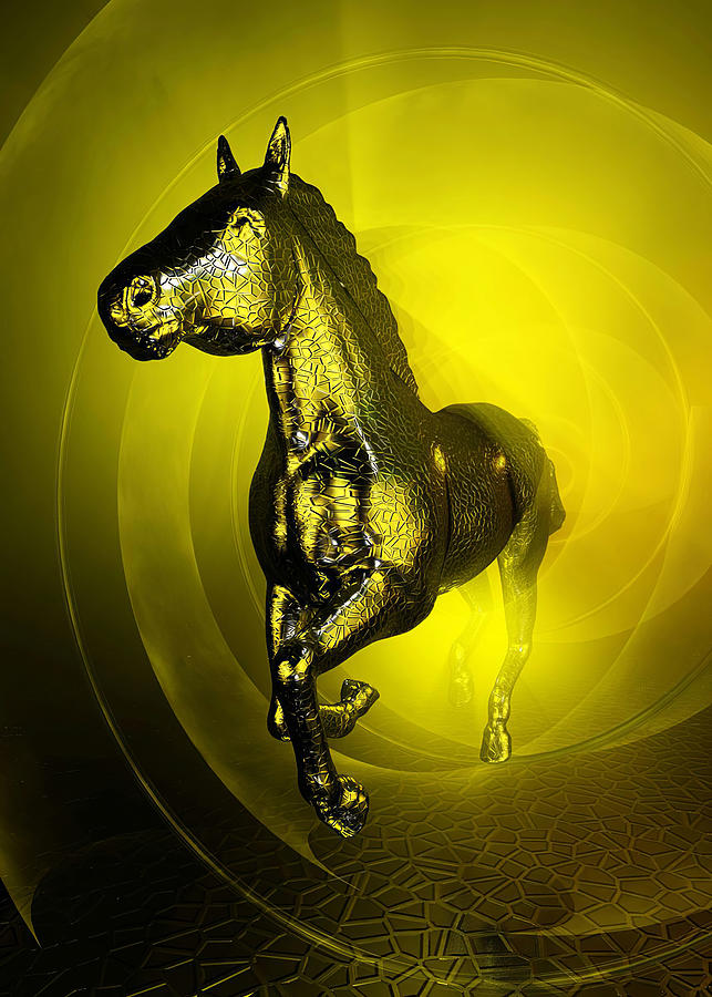 Horse Abstract Horse Digital Art By Rowlette Nixon Fine Art America