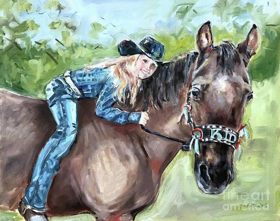 Black Horse Oil Painting Painting by Maria Reichert - Fine Art America