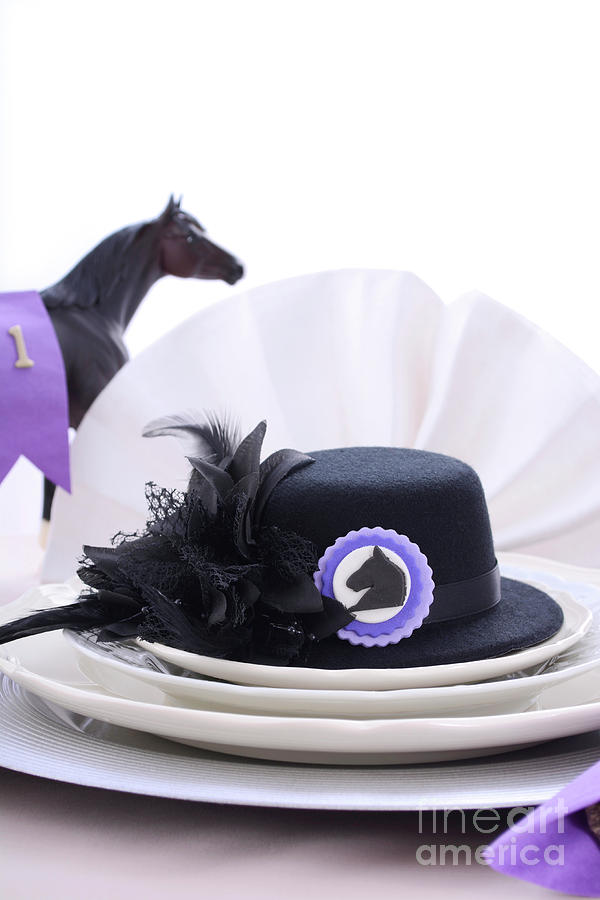 Horse Race Day Ladies Luncheon table setting.  #1 Photograph by Milleflore Images