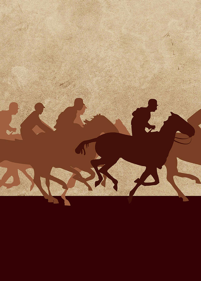 Horse Racing Wall Art Deco #1 Digital Art by Sabrina Weinrich - Fine ...