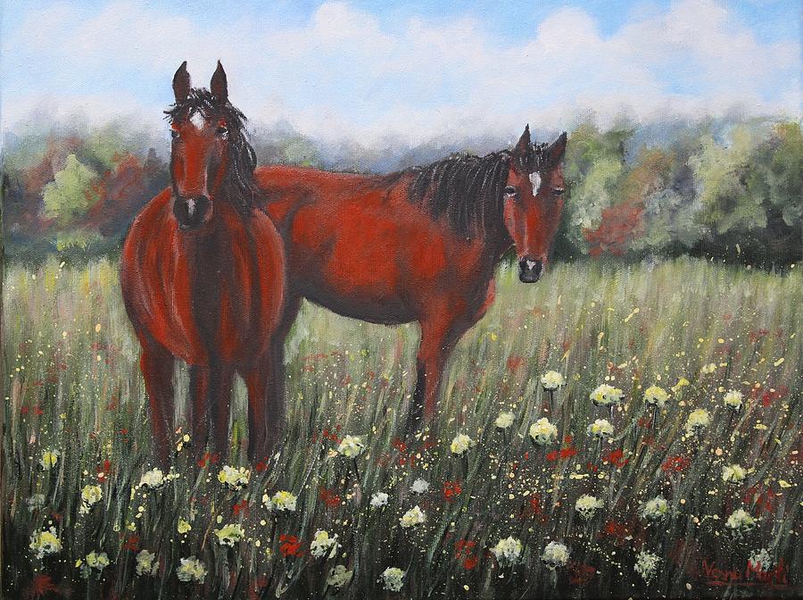 Horses #1 Painting by Vesna Martinjak