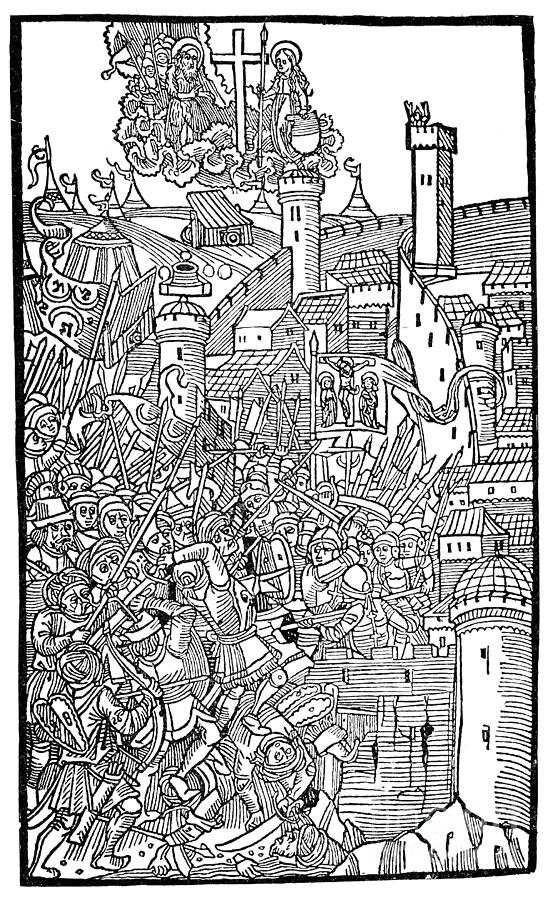 Hospitaller Siege Of Rhodes #1 Drawing by Granger