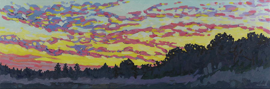 Hot August Sunrise #1 Painting by Phil Chadwick