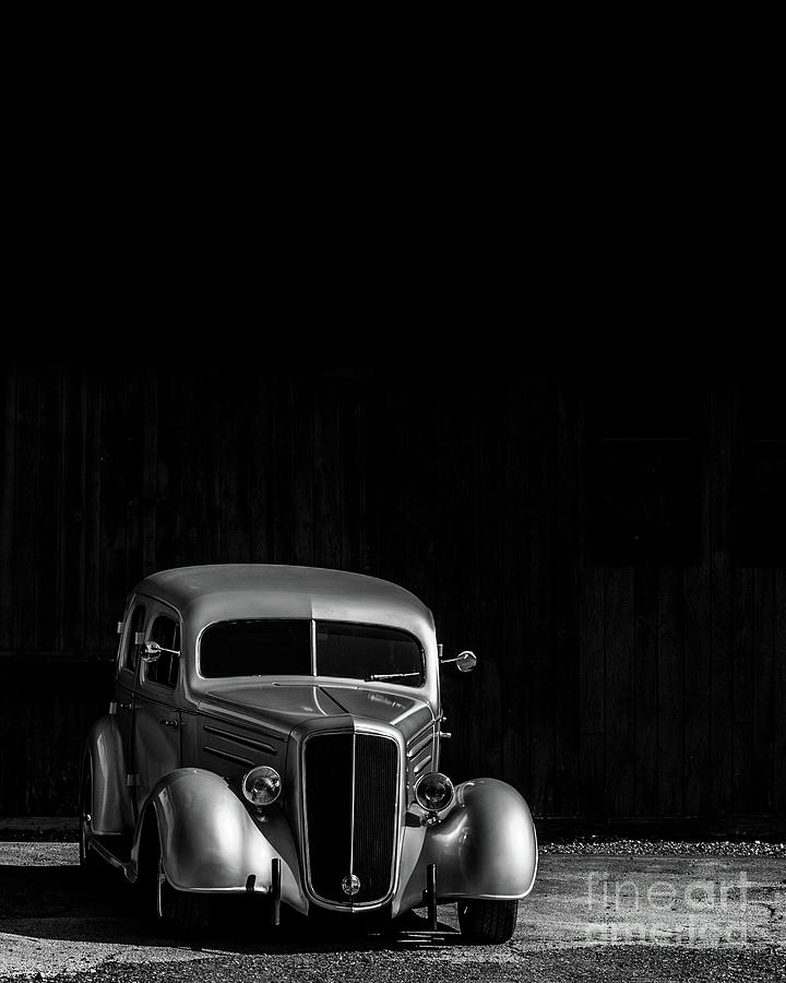 Hot Rod Vintage Car Black and White #1 Photograph by Edward Fielding