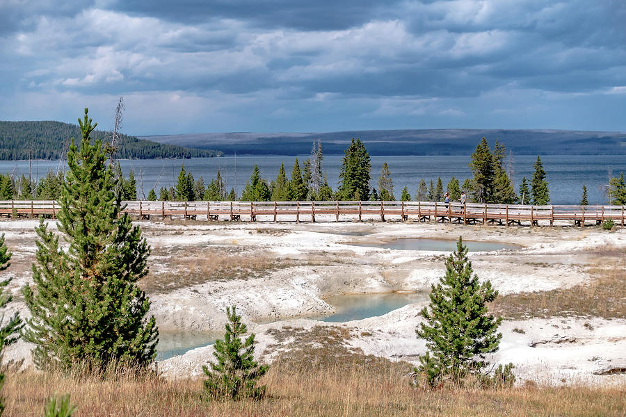Hot thermal spring Abyss Pool in Yellowstone National Park, West #1 Photograph by Alex Grichenko
