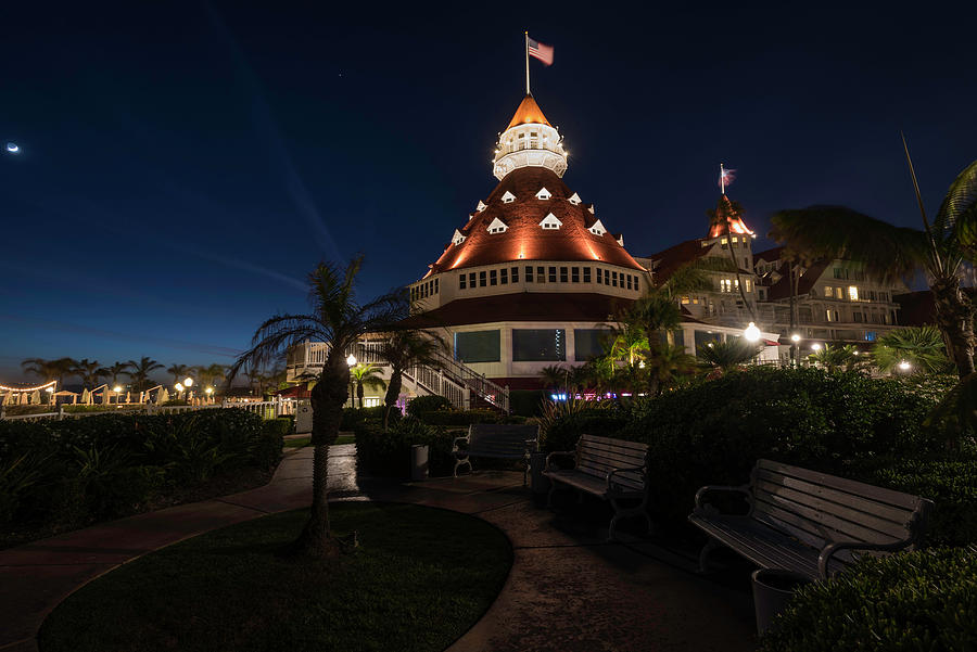 Hotel Del at Night #1 Photograph by Scott Cunningham