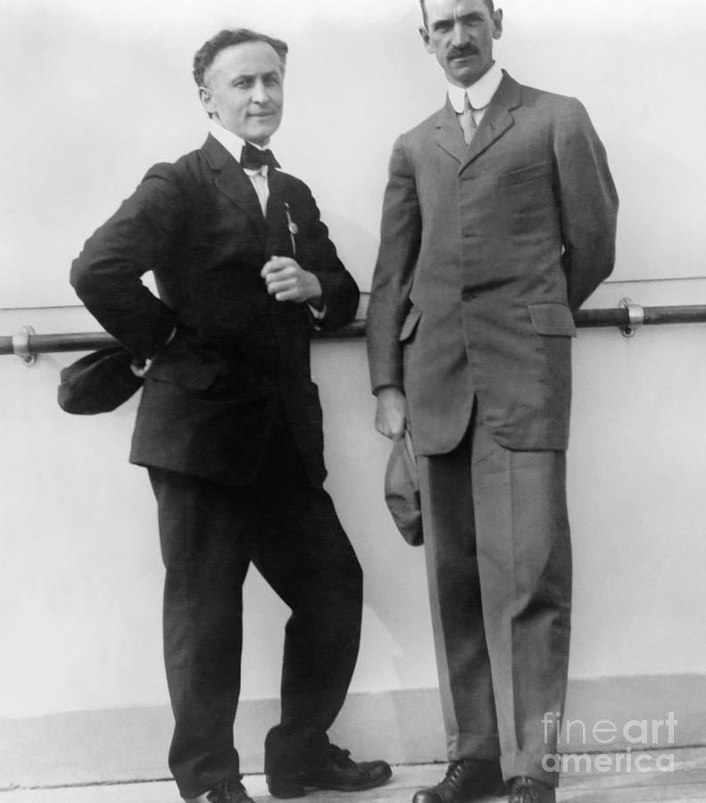 HOUDINI AND CURTISS, c1910 #2 Photograph by Granger