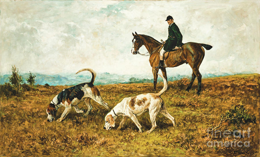 Hounds On the Scent #2 Painting by Peter Ogden
