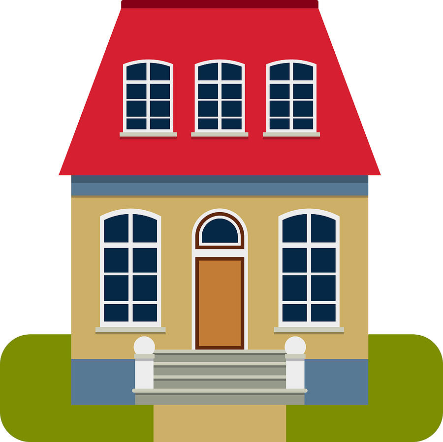 House front view vector illustration #1 Drawing by Luplupme