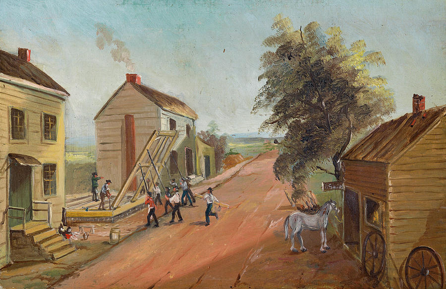 House Raising #2 Painting by William P Chappel