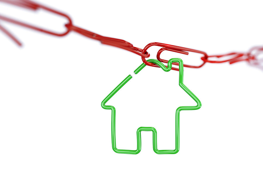 House shape attached to a paperclip chain #1 Photograph by I Like That One