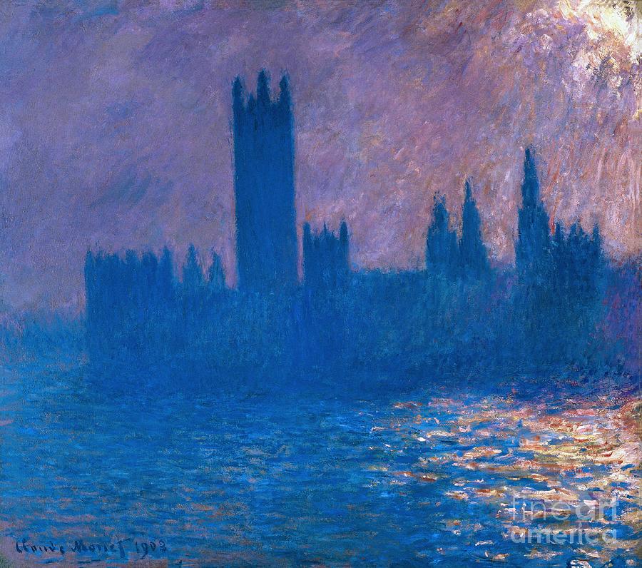 Claude Monet Painting - Houses of Parliament, Sunlight Effect #1 by Claude Monet