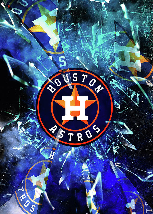 Skull Baseball Houston Astros T-Shirt by Leith Huber - Pixels