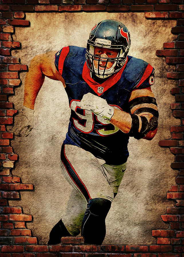 Ball Houston Texans Player JJ Watt J.J.Watt J. J. Watt J.J.Watt Justin  James by Wrenn Huber