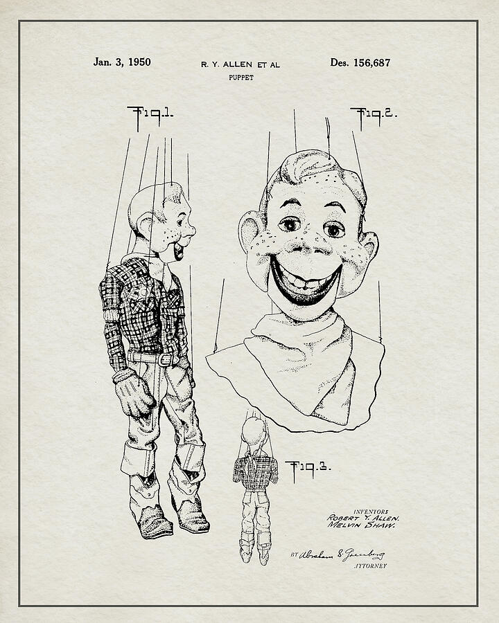 Howdy Doody Puppet Patent #2 Digital Art by Dale Kincaid Howdy Doody Puppet Patent #2 Digital Art by Dale Kincaid