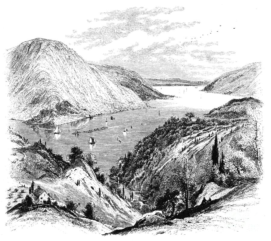 Hudson River, 1874 #1 Drawing by Harry Fenn