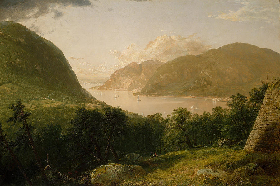John Frederick Kensett Painting - Hudson River Scene  #1 by John Frederick Kensett