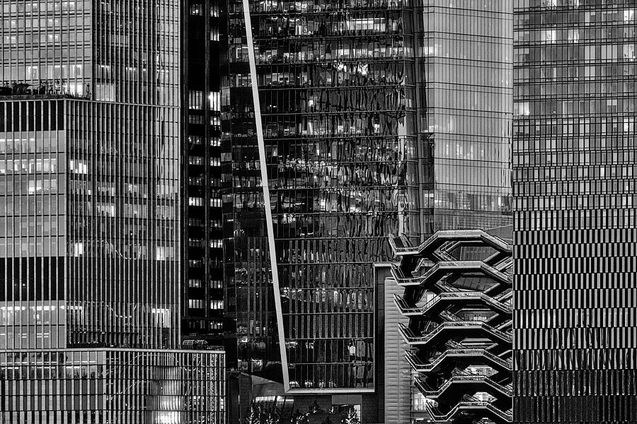 Hudson Yards Vessel NYC BW #1 Photograph by Susan Candelario
