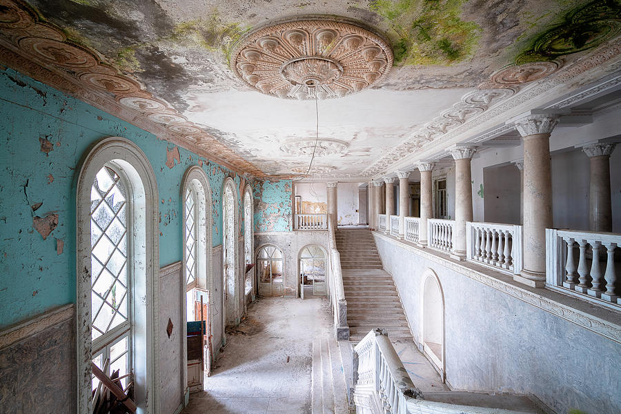 Huge Abandoned Staircase #1 Photograph by Roman Robroek