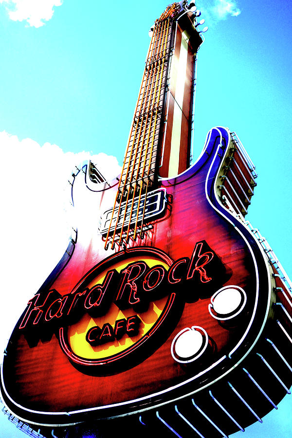 Huge Electric Guitar At Mall In Warsaw, Poland #1 Photograph by John Siest