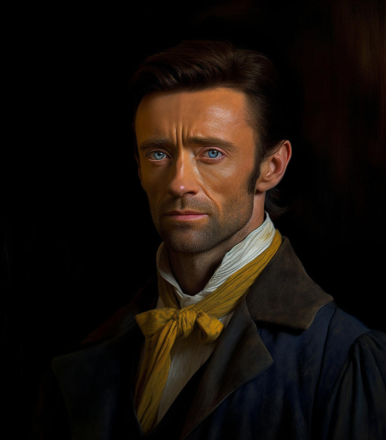 Hugh Jackman as High School Fashion model by Asar Studios #1 Painting ...