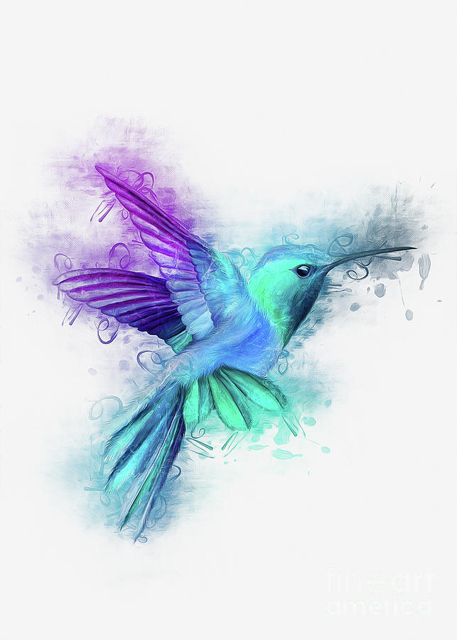 Nature Digital Art - Humming Bird #1 by Ian Mitchell