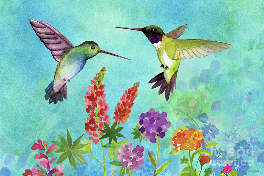 Hummingbird Dreaming 2 Painting by Sue Zipkin - Fine Art America