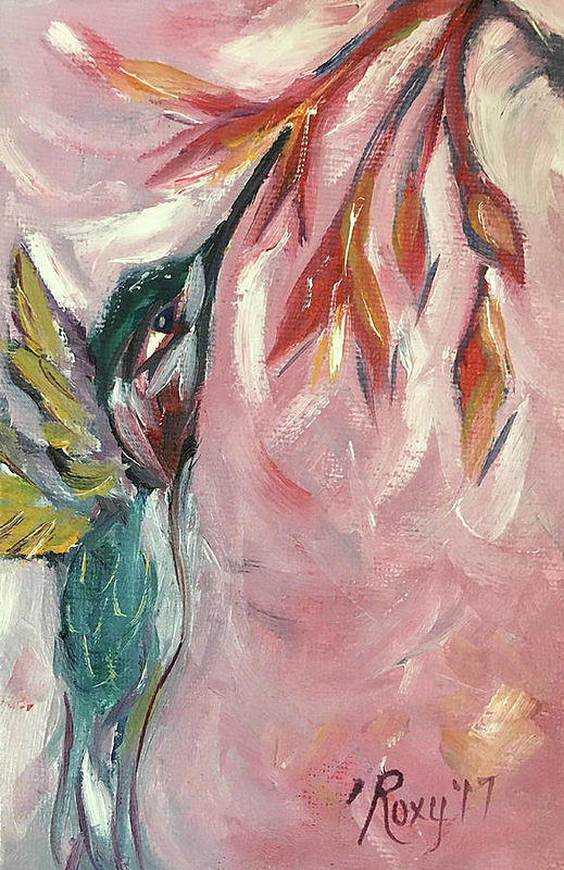 Hummingbird Painting by Roxy Rich