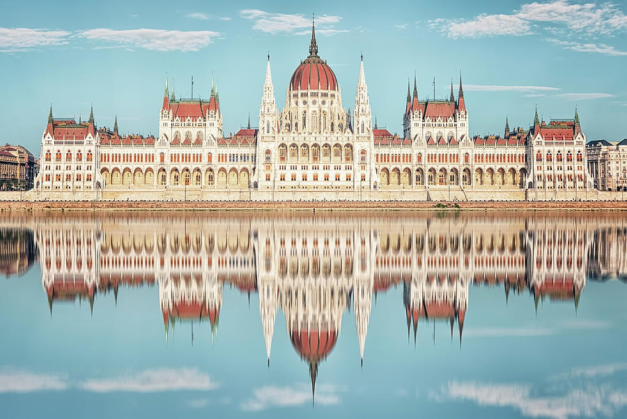 Architecture Photograph - Hungarian Parliament Building #1 by Manjik Pictures
