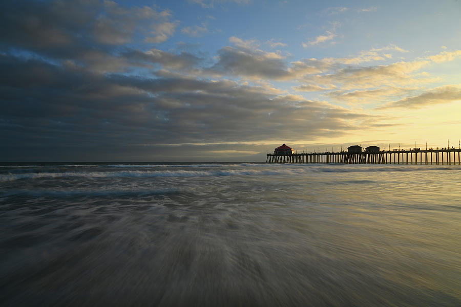 Huntington Beach Pier at Sunset 1 #1 Photograph by Dung Ma