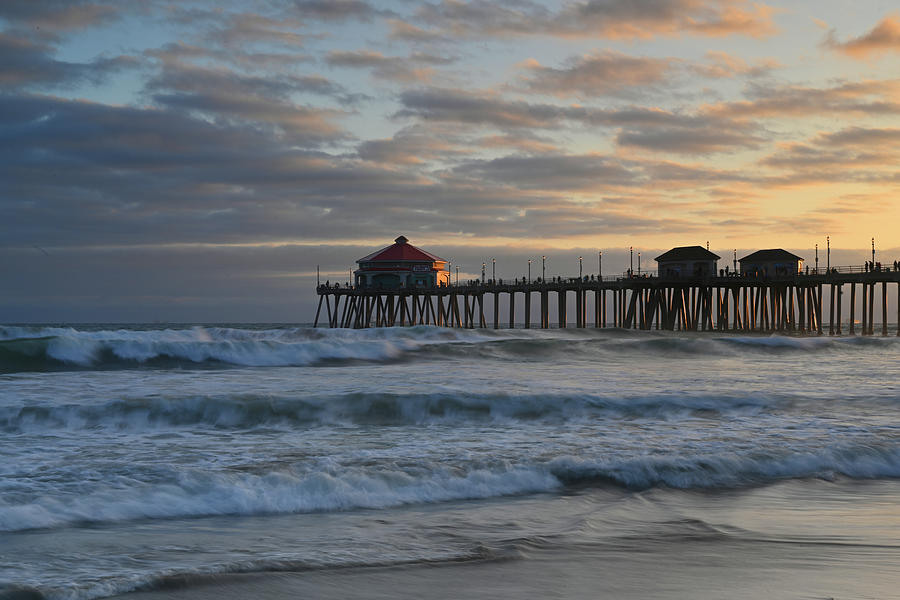 Huntington Beach Pier at Sunset 2 #1 Photograph by Dung Ma