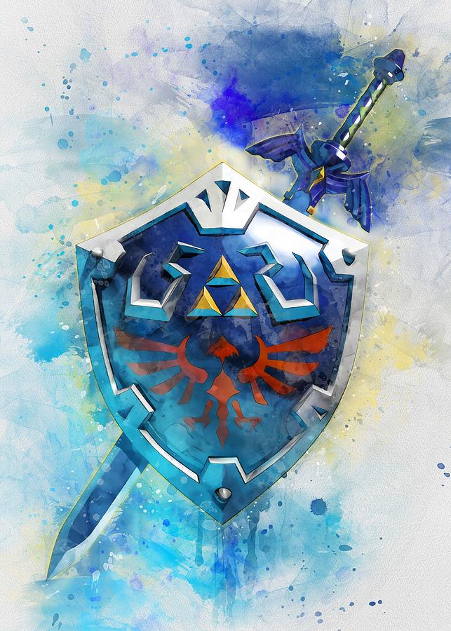 Hylian shield artwork Digital Art by Big Mart - Pixels