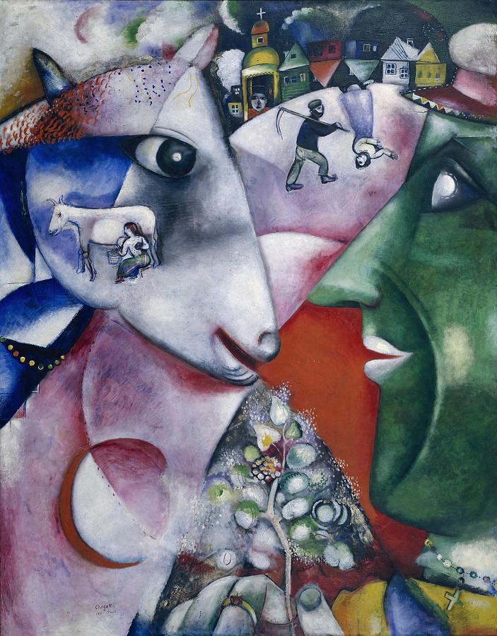 I and the Village #1 Painting by Marc Chagall