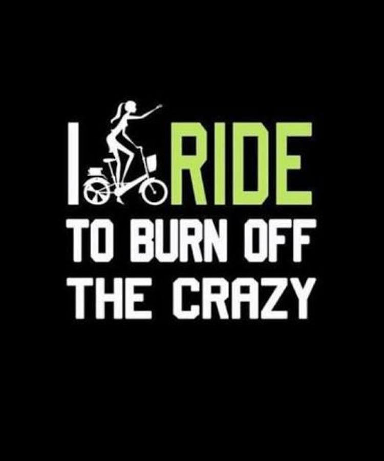 I Ride To Burn Off The Crazy Cycling Funny Slogan Digital Art by The ...