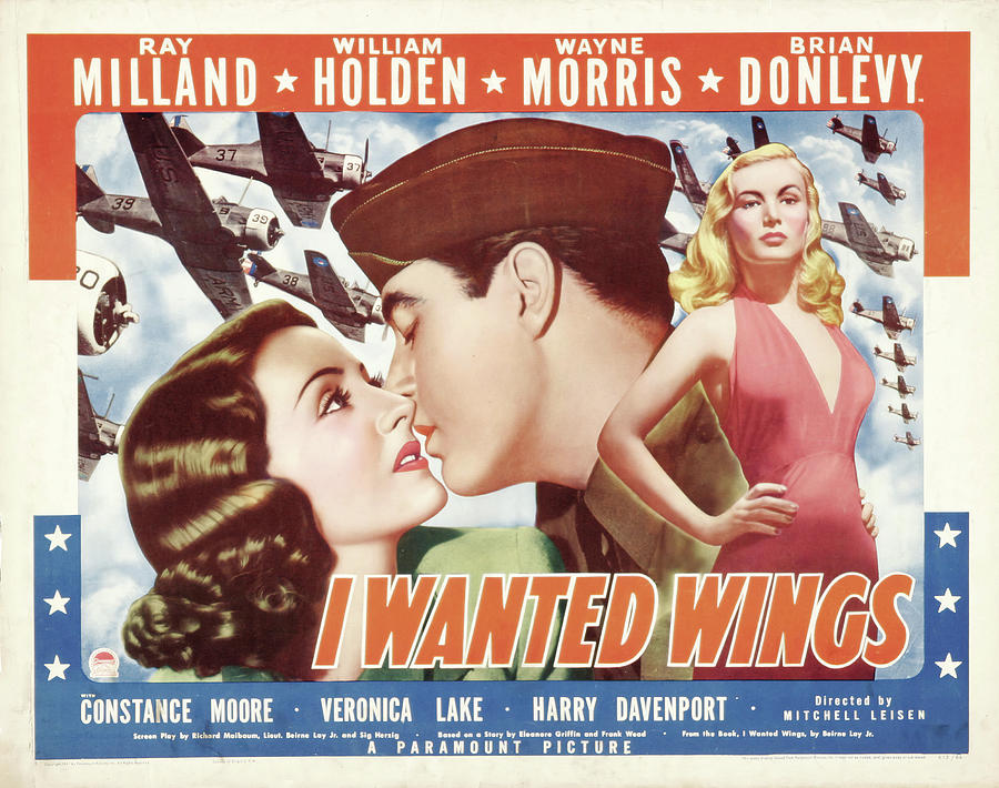 Ray Milland Mixed Media - I Wanted Wings, with Ray Milland and William Holden, 1941 by Movie World Posters