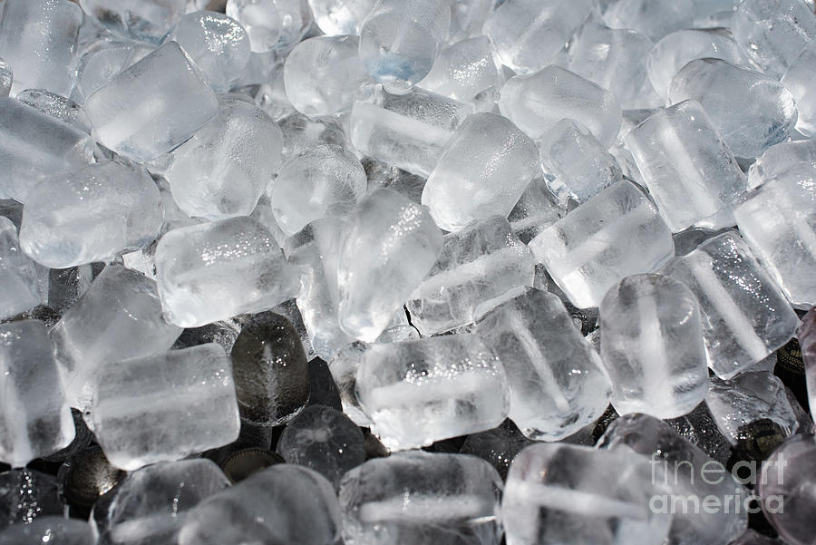 Ice cubes to cool drinks at a summer party. #1 Photograph by Joaquin Corbalan