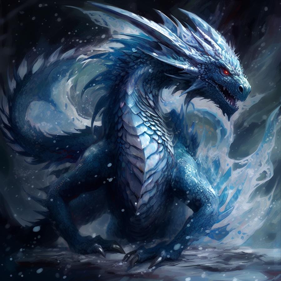 Ice Dragon Digital Art by Dawn Van Doorn - Fine Art America