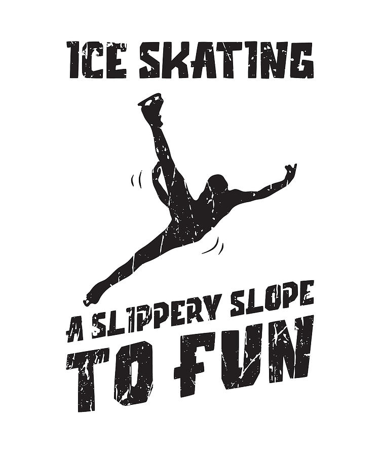 Ice Skating - a Slipperly Slope to Fun - Ice Skating Digital Art by ...