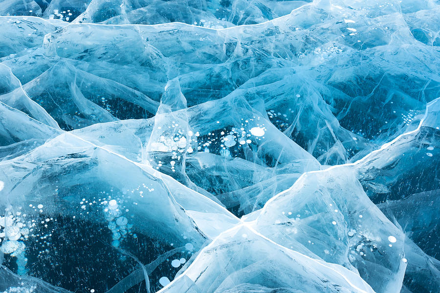 Ice surface of Baikal lake #1 Photograph by Mantaphoto