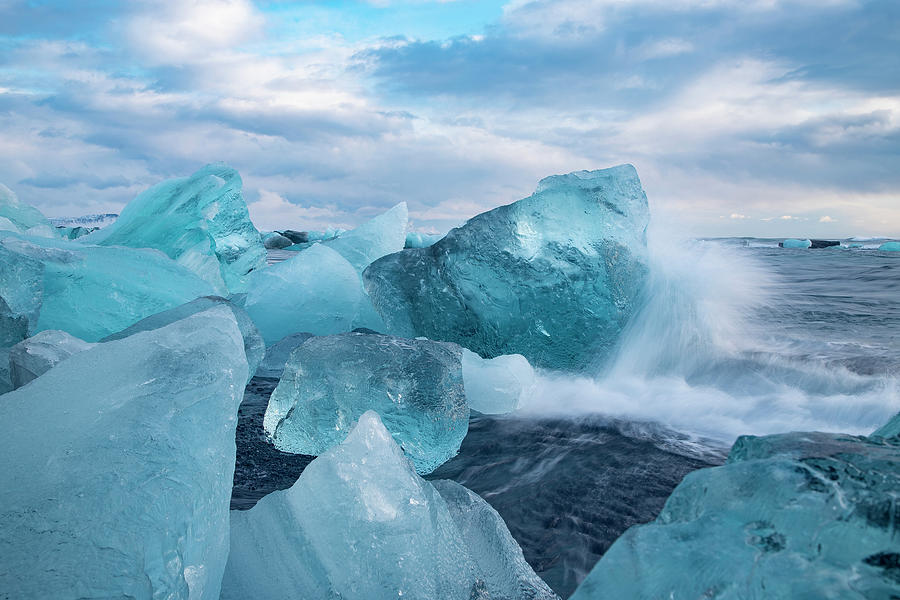 Iceberg on the Beach in Iceland Photograph by Gert Hilbink - Fine Art ...