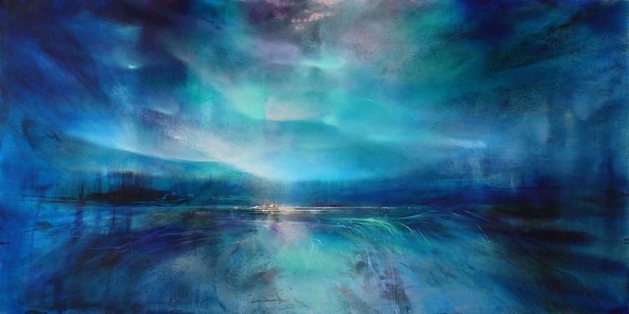Iceland - northern light_ #1 Painting by Annette Schmucker