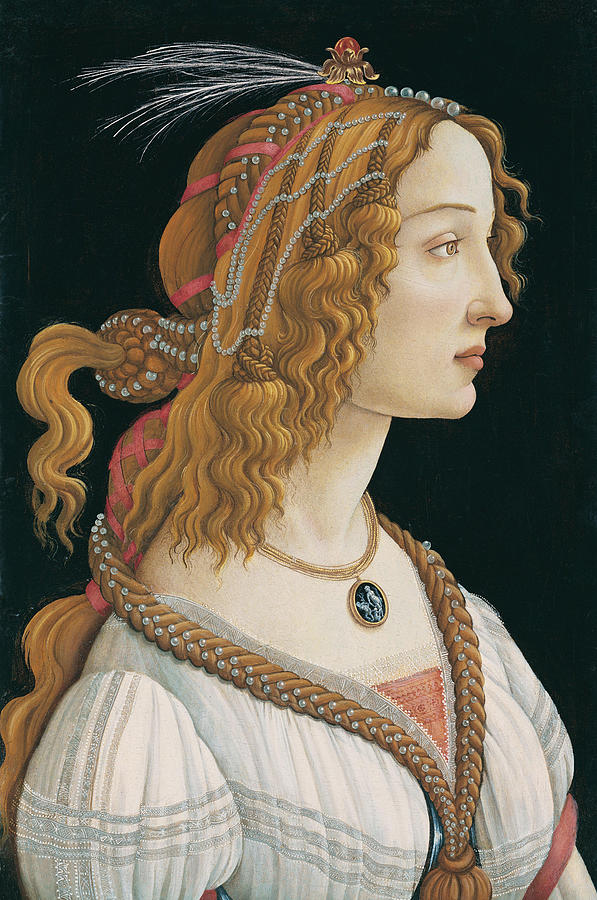 Sandro Botticelli Painting - Idealized Portrait of a Lady  Portrait of Simonetta Vespucci as Nymph   #1 by Sandro Botticelli