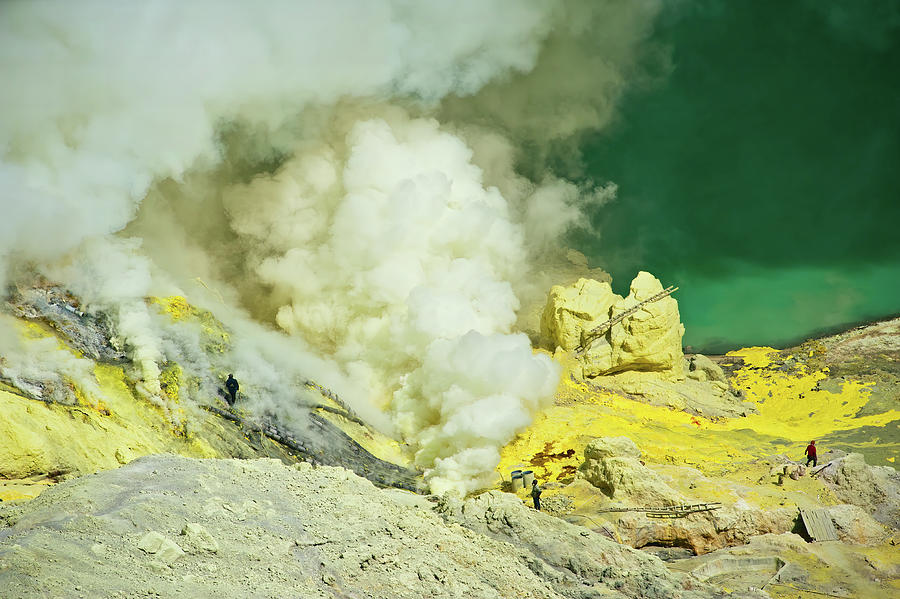 Ijens sulfur. Java. Indonesia  #1 Photograph by Lie Yim