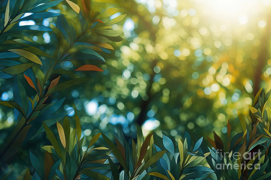 Nature Painting - Image Of Natural Abstract Background Closeup #1 by N Akkash