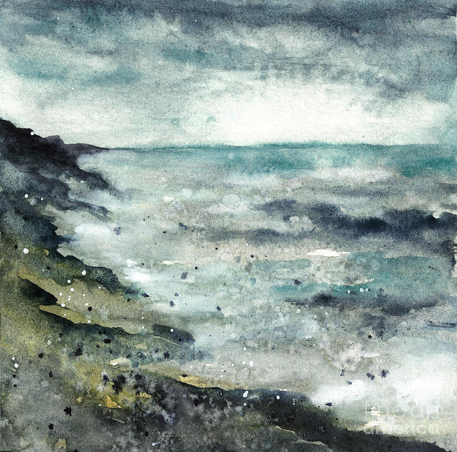 Impressions of the Sea #2 Painting by Jill Battaglia